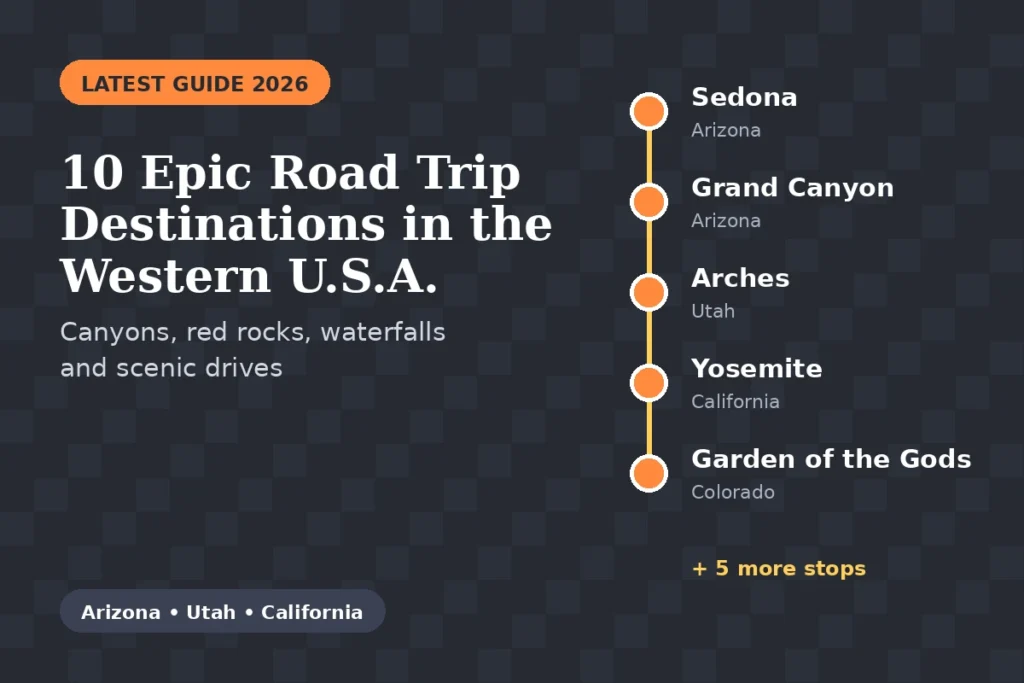 10 Epic Road Trip Destinations in the Western U.S.A. 1 road-trip